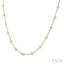 Bezel Set Diamond Station Necklace