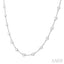 Bezel Set Diamond Station Necklace