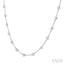 Bezel Set Diamond Station Necklace
