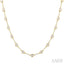 Bezel Set Diamond Station Necklace