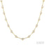 Bezel Set Diamond Station Necklace