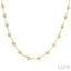 Bezel Set Diamond Station Necklace