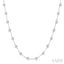 Bezel Set Diamond Station Necklace