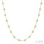 Bezel Set Diamond Station Necklace