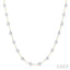 Bezel Set Diamond Station Necklace