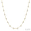 Bezel Set Diamond Station Necklace
