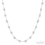 Bezel Set Diamond Station Necklace