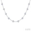 Bezel Set Diamond Station Necklace