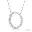 Circle Baguette Diamond Pendant