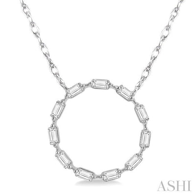 Circle Baguette Diamond Pendant