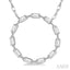Circle Baguette Diamond Pendant