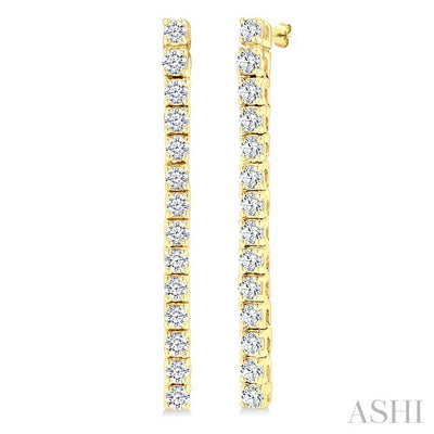 Diamond Tennis Long Earrings