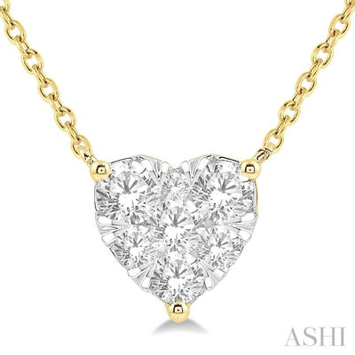 Heart Shape Lovebright Essential Diamond Pendant