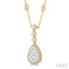 Pear Shape Halo Lovebright Diamond Necklace