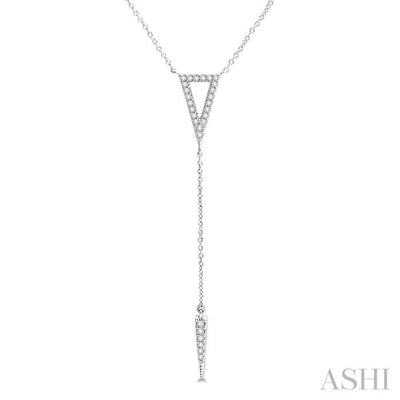 Triangle Spike Diamond Y Necklace