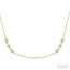 3 Stone Diamond Station Necklace