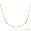 3 Stone Diamond Station Necklace