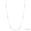 3 Stone Diamond Station Necklace
