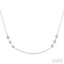 3 Stone Diamond Station Necklace