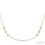 3 Stone Diamond Station Necklace