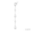 Pearl & Diamond Station Long Chain Earrings