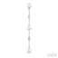 Pearl & Diamond Station Long Chain Earrings