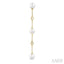Pearl & Diamond Station Long Chain Earrings