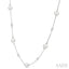 Pearl & Diamond Station Necklace