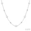 Pearl & Diamond Station Necklace