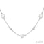 Pearl & Diamond Station Necklace