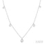 Round Shape Diamond Station Necklace