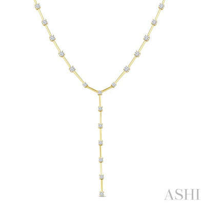Bar Shape Diamond Fashion Y Necklace