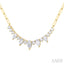Paperclip Graduated Diamond Smile Necklace