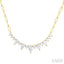 Paperclip Graduated Diamond Smile Necklace