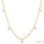 Round Station Ball Diamond Chain Necklace