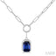 Emerald Shape Paperclip Gemstone Pendant