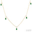 Pear Shape Gemstone & Diamond Station Necklace