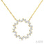 Circle Scatter Baguette Diamond Pendant