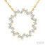 Circle Scatter Baguette Diamond Pendant