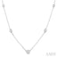 Bezel Set Graduated Diamond Station Necklace