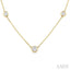 Bezel Set Graduated Diamond Station Necklace