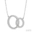 Bead Bijoux Circle Interlock Diamond Fashion Pendant