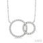 Bead Bijoux Circle Interlock Diamond Fashion Pendant