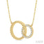 Bead Bijoux Circle Interlock Diamond Fashion Pendant