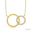 Bead Bijoux Circle Interlock Diamond Fashion Pendant