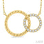 Circle Interlock Diamond Fashion Pendant