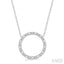 Circle Baguette Diamond Pendant