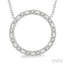 Circle Baguette Diamond Pendant