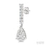 Pear Shape Diamond Fashion Long Earrings