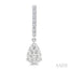 Pear Shape Diamond Fashion Long Earrings